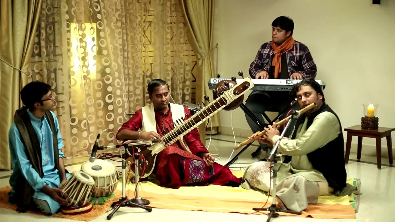 Classical Instrumental Fusion   Raag Madhuvanti   Ateetam   TablaSitarFluteKeyboard