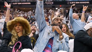 LeBron James gets standing ovation while courtside for Cavs vs Celtics Game 4 🔥