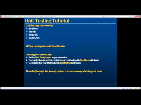 Video: Quali strumenti vengono utilizzati per i test di unità in MVC?