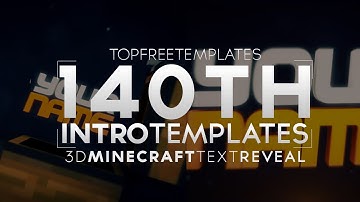 FREE Intro Template: 3D Minecraft Text Reveal #140 w/Tutorial