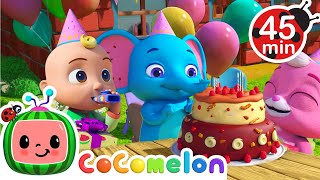 Baby Animal Birthday Bash | CoComelon JJ's Animal Time | Animal Nursery Rhymes
