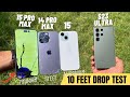 Iphone 15 pro max vs samsung s23 ultra vs iphone 14 pro max vs iphone 15  drop test  durability