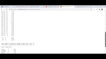 ProtParam|Finding the Features and Stability Index of the Protein Using Protparam