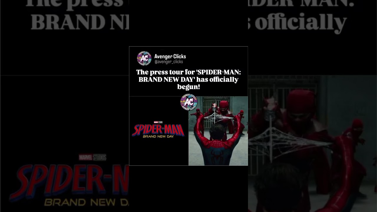 The official press tour for Spider-Man: Brand New Day begins! 🕷️🎤#SpiderMan4 #MCU #Marvel #PressTour