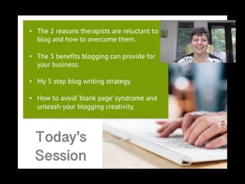 Blogging for Therapists - Key tips to help you fill your practice