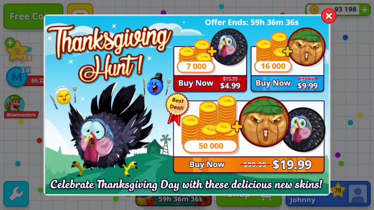New Agar.io Skins! Thanksgiving Skins. November 2016.