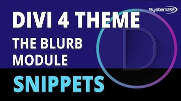 Divi 4 The Blurb Module 😎