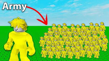 i made the BIGGEST ARMY in Roblox Make a Army!