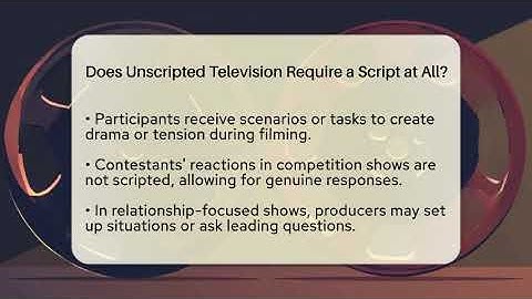 Does Unscripted Television Require a Script at All? | The Reality Radar