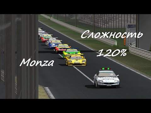 Видео: GTR-2: FIA GT Racing Game. Пробую 120% сложность В Монце. #GTR2