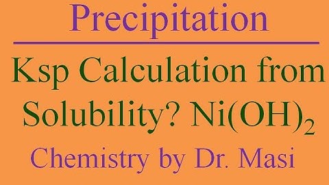 what is the Ksp of Ni(OH)2  from solubility