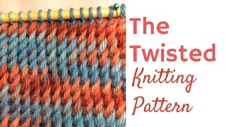 The Twisted Knitting Stitch Pattern  Slanted Knitting Stitch