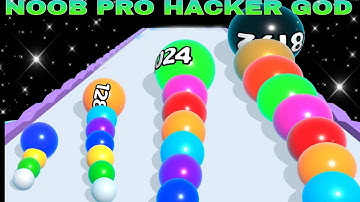 NOOB VS PRO VS HACKER VS GOD   in Running ball-Merge Numbers
