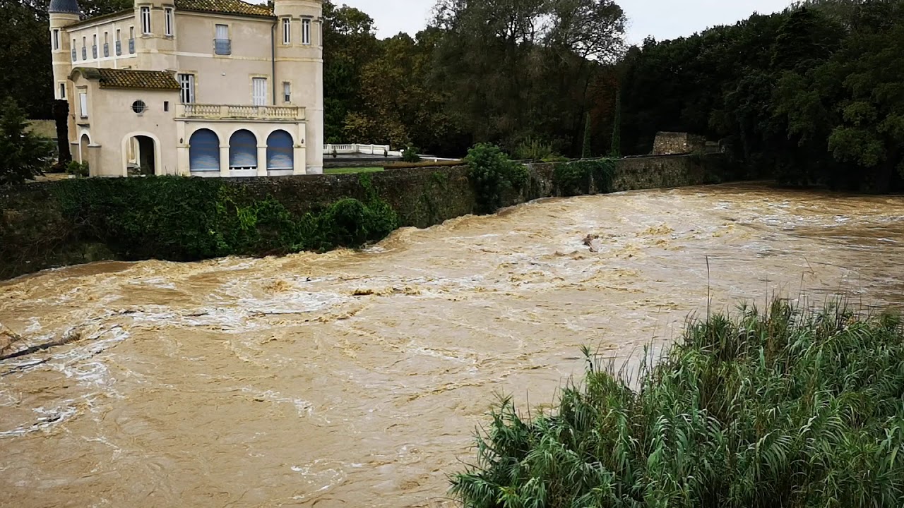 Inondation Cabezac Aude lundi 15 octobre 2018 YouTube