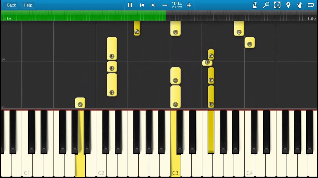Mary Poppins A Spoonful of Sugar Piano Tutorial Synthesia How to