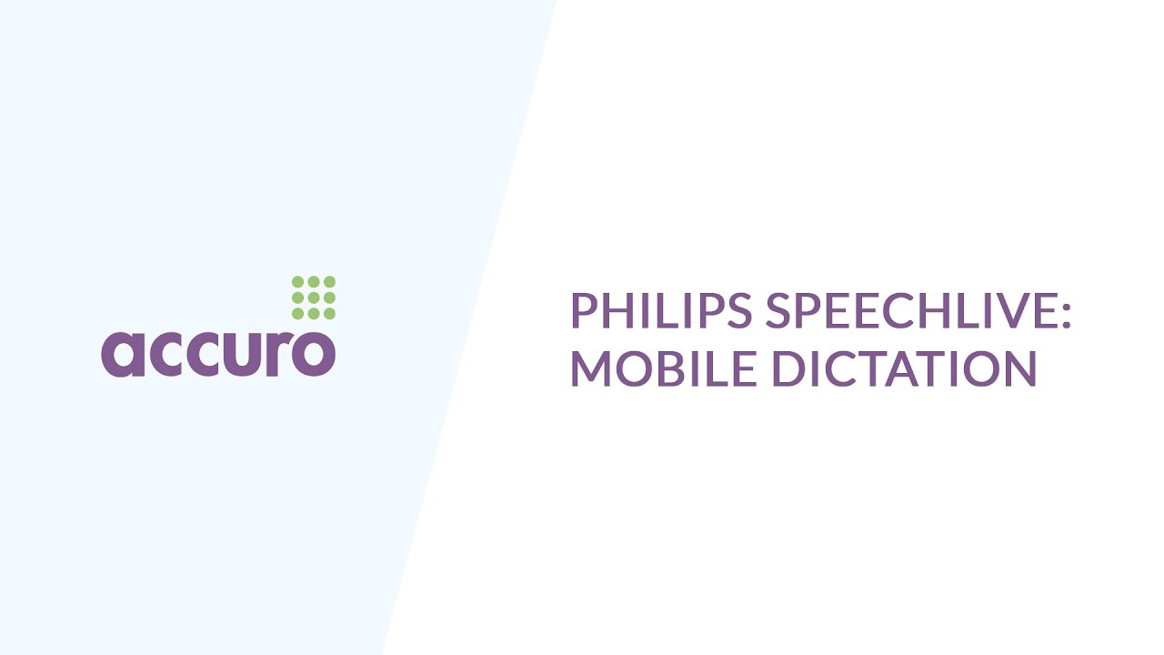 How to use Philips SpeechLive mobile app to dictate, send dictations