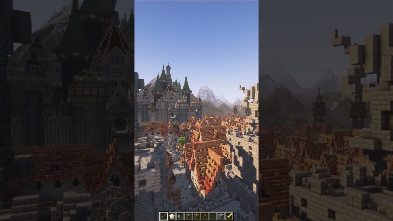Huge Forrest Kingdom city build showcase in Minecraft 