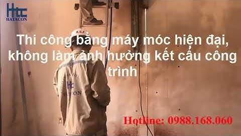 Cắt bê tông tường , bổ trụ cho khách đổ thêm cột bê tông - Công ty TNHH Kỹ thuật xây dựng Hatacon