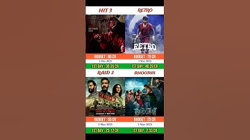 Hit 3 vs Retro vs raid 2 vs the Bhootnii | Box office collection comprison | #hit3 #nani #retro