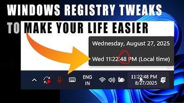 Windows Registry Tweaks to Make Your Life Easier #windows11