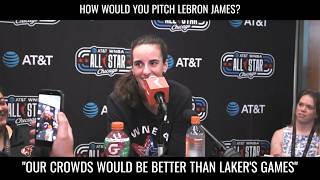Caitlin Clark Tries To Get Lebron James To Pacers