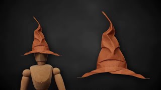 Origami Sorting Hat V2  Easier Version  How to Fold