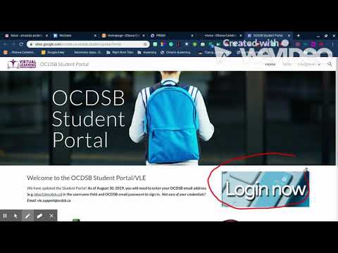 Logging into OCDSB's VLE (Summer School)