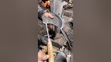 the process of installing the axe handle after heating #shorts