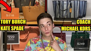 BEST Outlet Deals? COACH VS. MICHAEL KORS VS. TORY BURCH VS. KATE SPADE! -  YouTube