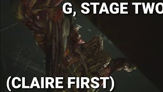 G, Stage Two Claire First - Resident Evil 2 Remake Boss Battle