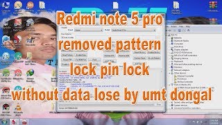 Redmi note 5 pro removed pattern lock pin lock without data lose by umt dongal