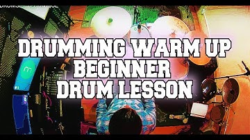 Easy 15 Minute Drum-Set Warm-up - BEGINNER - DRUM LESSON (FREE!!!!!!)