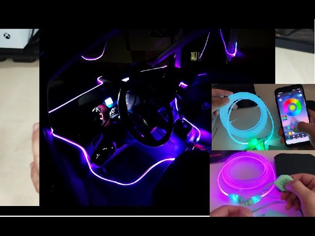 Wilktop LED Innenbeleuchtung Auto 6m LED Auto LED Strip RGB Streifen Licht  Neonleuchtleisten Ambientebeleuchtung Innenraumbeleuchtung Lichtleiste Mit