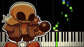 Friday Night Funkin-Burning In Hell Indie Cross Mod Sans Week Piano