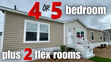 YES a 4/5 bedroom mobile home that also offers 2 flex areas! Prefab House Tour