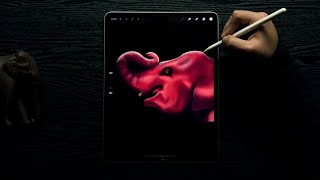 Red Elephant 🐘| Ipad pro drawing screenshot 3