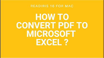 Readiris 16 Mac: How to convert PDF to Microsoft Excel?