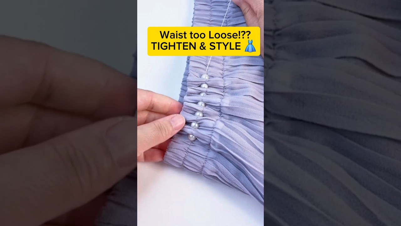 Beginner Friendly: How to Tighten a Skirt Waistband by Hand,  NO cutting needed 