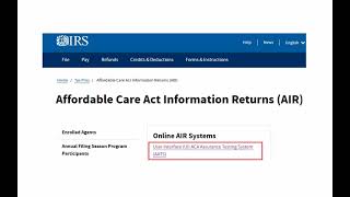 1095-B - E-Filing to the IRS Using the IRS AIR Format
