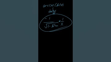 derivative arccos(ln(x)) = answer using chain rule // cos^(-1), cos inv, ln(x), logarithm #Shorts
