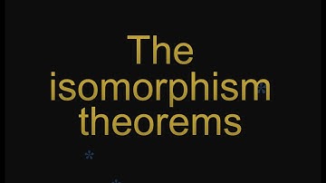 The isomorphism theorems