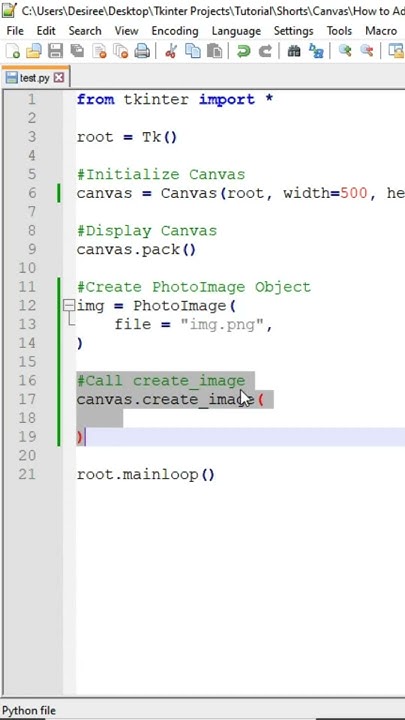 How to Add an Image to the Canvas in Python Tkinter #tkinter #coding # ...