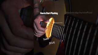 How to Start Plucking On Guitar #shorts