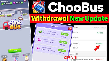 ChooBus Game Withdrawal Real or Fake | New Earning App 2025 | Earning app Review Tutorial | #Choobus
