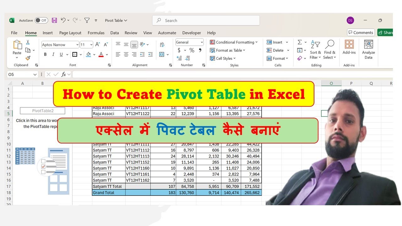 How to Create Pivot Table in Microsoft Excel | Pivot Table in Excel ...