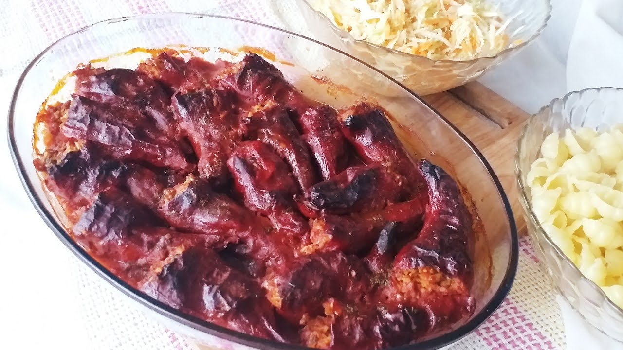 🌺 Posne suve paprike punjene orasima - Dried peppers stuffed with walnuts 🌸