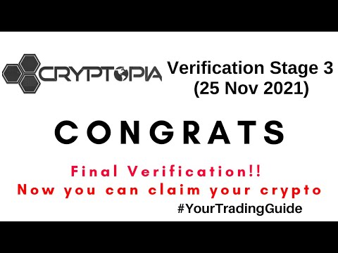 Cryptopia Exchange Claim stage 3 | Verify your Identity for Cryptopia Exchange Claim Cryptocurrency