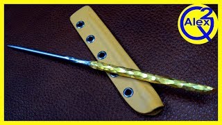 Icepick from Reclaimed Steel and Solid Brass - Diresta Inspired