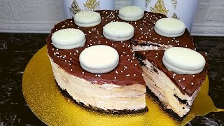 أسرع تشيز كيك بدون فرن ساهل وإقتصادي Cheesecake Oreo sans cuisson - No Bake Oreo Cheesecake