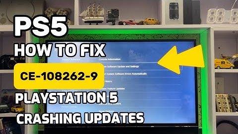 How To Fix PS5 Error CE-108262-9 Crashing ? UPDATE system problem Playstation 5